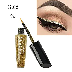 Professional Makeup Heavy Metal Glitter Eyeliner Waterproof Long-Lasting White Liquid Eye Liner Pen Cosmetics For Eyes