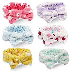 Jaciya 6 Pack Makeup Headbands for Women Spa Headbands for Women Elastic Headband Hair Band for Women