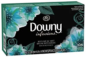 Downy Fabric Softener Sheets, Botanical Mist, 105 Ct