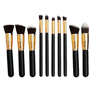 Garrelett 8 Pcs Makeup Brush Set Synthetic Kabuki Cosmetics Foundation blending Blush Brush Kit