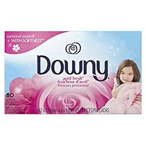 Downy Fabric Softener Sheets, April Fresh, 80 sheets by Downy