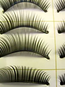 JOVANA 10 Pair Natural Long Black False Eyelashes