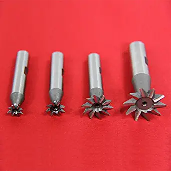 4Pc 60 Degree Dovetail Cutter Set 3/8 1/2 3/4 1" High Speed Steel HSS Milling