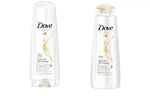 Dove Anti-Frizz Oil Therapy Shampoo and Conditioner Set, 12 Ounces each