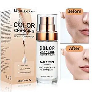 Liquid Foundation,Foundation Cream,Flawless Colour Changing Foundation,Hides Wrinkles & Lines,BB Cream,Covering Imperfections Liquid Complete Foundation Cover,Universal Shade for ALL Skin Makeup
