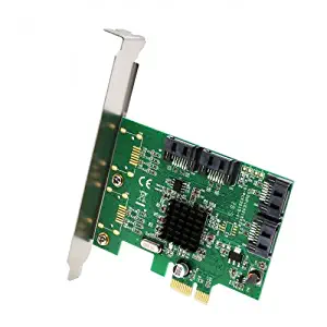 IO Crest SI-PEX40108 PCI-Express 2.0 x1 Low Profile SATA 4 Port SATA III PCI-e 2.0 x1 Card