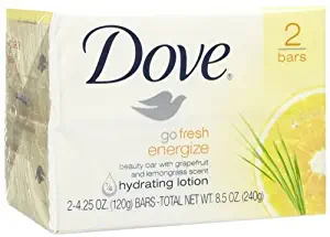 Dove Go Fresh Energize Hydrating Lotion Beauty Bar for Unisex, 2 Count