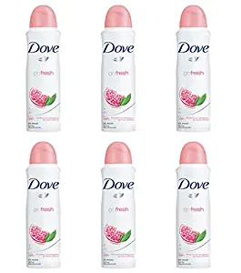 Dove Deodorant Go Fresh Pomegranate & lemon Verbena Scent Antiperspirant 150ml Can (6 Cans)