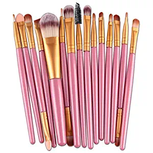 FORUU Make up Brushes, 2019 Valentine's Day Surprise Best Gift For Girlfriend Lover Wife Party Under 5 Free delivery 15 pcs/Sets Eye Shadow Foundation Eyebrow Lip Brush Makeup Brushes Tool PK