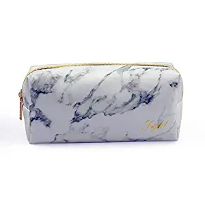 Marble Cosmetic Bag,Joyful Marble Makeup Toiletry Bag Pouch Organizer Case with Gold Zipper Marble Cute Pencil Bag Case for Women/Girls …