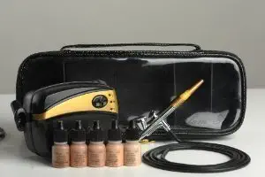 Glam Air Airbrush Makeup Foundation System Kit with 5 Shades of Foundation and Blush(choose your colors from the drop down menu) (Light Matte)