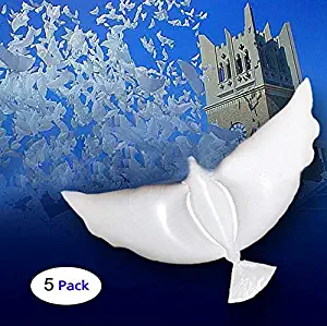 White Dove Balloons Foil Balloons for Wedding,Engagement Party,Celebration,Anniversary,Pack of 5