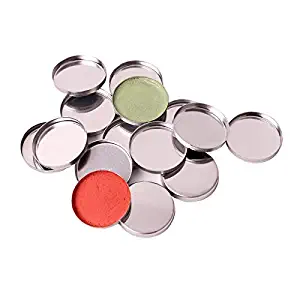 30 Pack Empty Metal Tin Pans for Magnetic Makeup Palette, Cosmetics Eyeshdow Blush Foundation Refillable Container, 5 Sizes (Round-shape (dia/26mm))