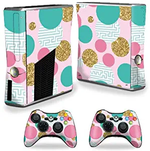 MightySkins Skin Compatible with Xbox 360 S Console - Golden Bubbles | Protective, Durable, and Unique Vinyl Decal wrap Cover | Easy to Apply, Remove, and Change Styles | Made in The USA