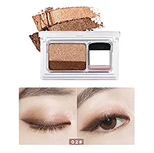 Lazy Eyeshadow Everyday Eye Magazine eye shadow with Double Colors Glitter Gradient Eye Shadow Palette Long Lasting (02)