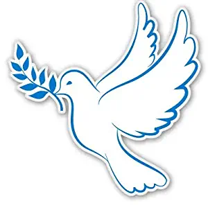 Carframes18 Peace Dove Vinyl Sticker - Car Window Bumper Laptop Bumper Sticker Decal