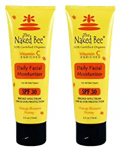 THE Naked BEE - 2.5 Oz Vitamin C Facial Moisturizer SPF 30 -Orange Blossom & Honey - 2 Pack