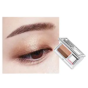 TOOGOO Women Makeup 3 Seconds Eyeshadow Makeup Double Layer Colour Gradation Cosmetic Brush #2 Earth color