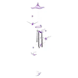 WXLAA Crystal Amazing Grace Wind Chime DIY Hand Craft Home Garden Decor Peace Dove