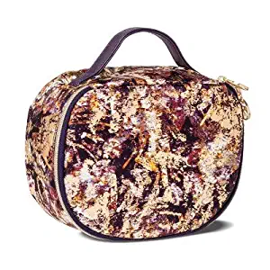 Sonia Kashuk Cosmetic Bag Saddle Bag Distress Floral with Foil