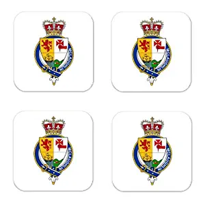 Mclaughlin Or Maclachlin Scotland Family Crest Square Coasters Coat of Arms Coasters - Set of 4