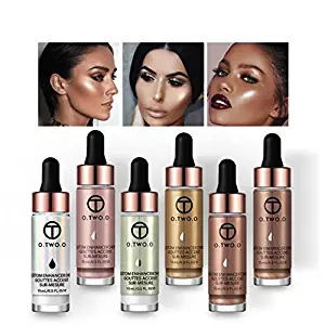 3 PC Cover Enhancer Metallic Highlighter Drops-bring a highlighting, strobing, or bronzing effect (Set 2-Highlighter Bronzer 4-6)