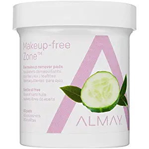 Almay Oil Free Gentle Eye Makeup Remover Pads, Hypoallergenic, Cruelty Free, Fragrance Free, Ophthalmologist Tested, 80 Pads