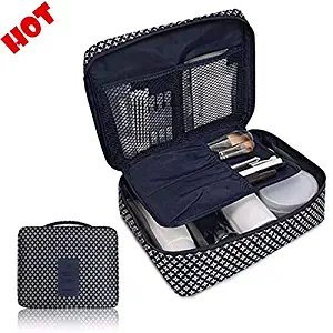 Wllsagl Xouwvpm Pockettrip Clear Cosmetic Makeup Bag Toiletry Travel Kit Organizer Bu Portable Small Mini Cosmetic Storage Bags Multipurpose Containers (Blue)