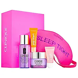 CLINIQUE Nighttime TLC (Cleansing, night mask, eye mask,makeup remover & eye cream) 5-pc set