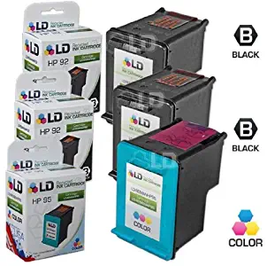 LD Remanufactured Ink Cartridge Replacements for HP 92 & HP 95 (2 Black, 1 Color, 3-Pack)