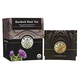 Organic Burdock Root Tea - Kosher, Caffeine-Free, GMO-Free - 18 Bleach-Free Tea Bags