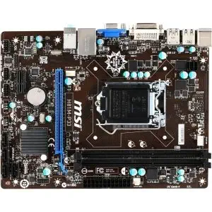 MSI H81M-P33 Desktop Motherboard - Intel H81 Chipset - Socket H3 LGA-1150 - Micro ATX - 1 x Processor Support - 16 GB DDR3 SDRAM Maximum RAM - Serial ATA/600, Serial ATA/300 - CPU Dependent Video - 1 x PCIe x16 Slot - 2 x USB 3.0 Port - H81M-P33