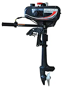 HANGKAI Outboard Motor 2 Stroke 3.5 HP Engine Fishing Boat Motor Heavy Duty Boat Motor Air CDI Water Cooling System USA Stock