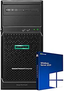 HP ProLiant ML30 Gen10 Tower Server Bundle with Intel Xeon E-2136, 64GB DDR4, 8TB SSD, RAID, Windows Server 2019