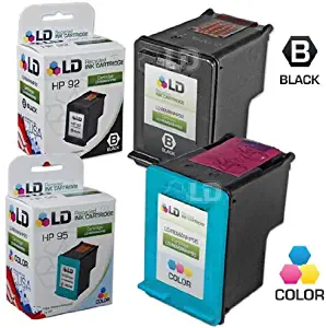 LD Remanufactured Ink Cartridge Replacements for HP 92 & HP 95 (1 Black, 1 Color, 2-Pack)
