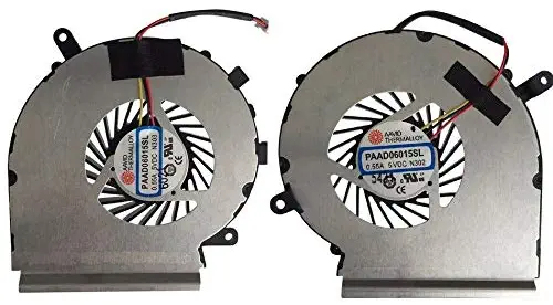 Z-one Fan Replacement for MSI GE62 GE72 PE60 PE70 GL62 GL72 Series CPU Gpu Cooling Fan 2Fans PAAD06015SL N303 PAAD06015SL N302 3-Wire