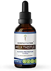 Milk Thistle Tincture Alcohol-Free Extract, Organic Milk Thistle Silybum marianum Liver Health 2 oz