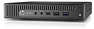 HP Prodesk 600 G2 Micro Computer Mini Tower PC (Intel Quad Core i3-6100T, 8GB DDR4 Ram, 256GB SSD, VGA, USB 3.0, USB-C) Win 10 Pro (Renewed)