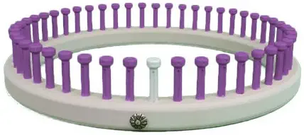 CINDWOOD Adult Hat Loom 5/8" Gauge 48 peg Purple