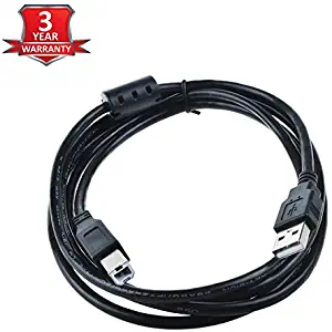 SLLEA USB Printer Cable Cord for HP PSC 1210 1315 1610 1510 2355 1311 1507 Pro P1102w Printer USB 2.0 Male to Male PC Laptop Data Sync Cord Black