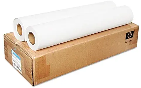 HP CH022A Everyday Matte Polypropylene Film, 8 mil, 2" Core, 24" x 100 ft, White, 2 Rolls