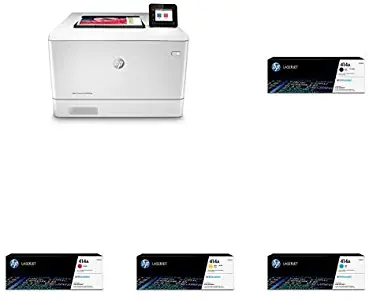 HP Color LaserJet Pro M454dw Printer (W1Y45A) with Standard Yield 4 Color -Toner -Cartridges
