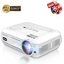 3200 Lumens Full HD 1080P Projector, LESHP Video Projector LED + LCD for Home Theater, 1280 x 1920 max Resolution Contrast 3000:1, Support 1080P / USB/VGA/SD/HDMI for Xbox/iPhone/Smartphone