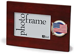 Allied Frame US American Flag Medallion Desktop Landscape Picture Frame - 4 x 6 Inch