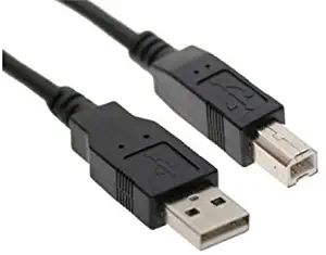 iMBAPrice 6 Feet USB 2.0 Printer and Scanner Cable for HP Deskjet 1000 2510 2540 3510 3520, Envy 4500, Officejet 8600, PhotoSmart 6520 7520 - Black