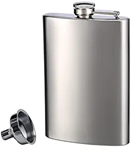 Top Shelf Flasks Stainless Steel Flask & Funnel Set, 8 oz