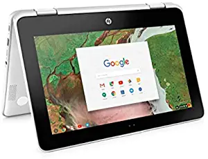 HP 2-in-1 Business Chromebook 11.6in HD IPS Touchscreen, Intel Celeron N3350 Processor, 4GB Ram 32GB SSD, Intel HD Graphics, WiFi, Webcam, Google Chrome OS-White (Renewed)