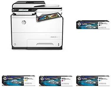 HP PageWide Pro 577dw Color Multifunction Business Printer with Wireless & Duplex Printing (D3Q21A) with High Yield 4 Color Ink-Cartridges