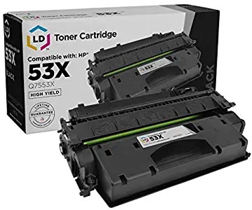 LD Compatible Toner Cartridge Replacement for HP 53X Q7553X High Yield (Black)