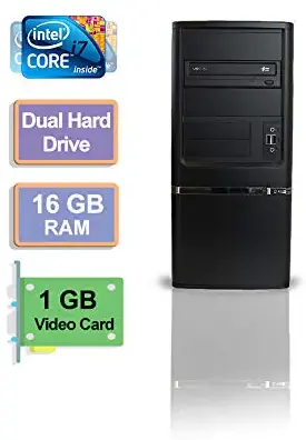 REFURBANANA DQ77 Designer Class Tower Desktop PC Computer - Intel Core i7 3.4GHz - 16GB DDR3 RAM - 240GB SSD fast hard drive + 2TB SATA Hard Drive - 1GB Graphics Card - Windows 10 pro 64 bit (Renewed)